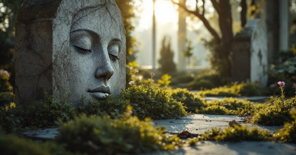 Prix d'une pierre tombale avec pose : monument funéraire en granit installé dans un cimetière